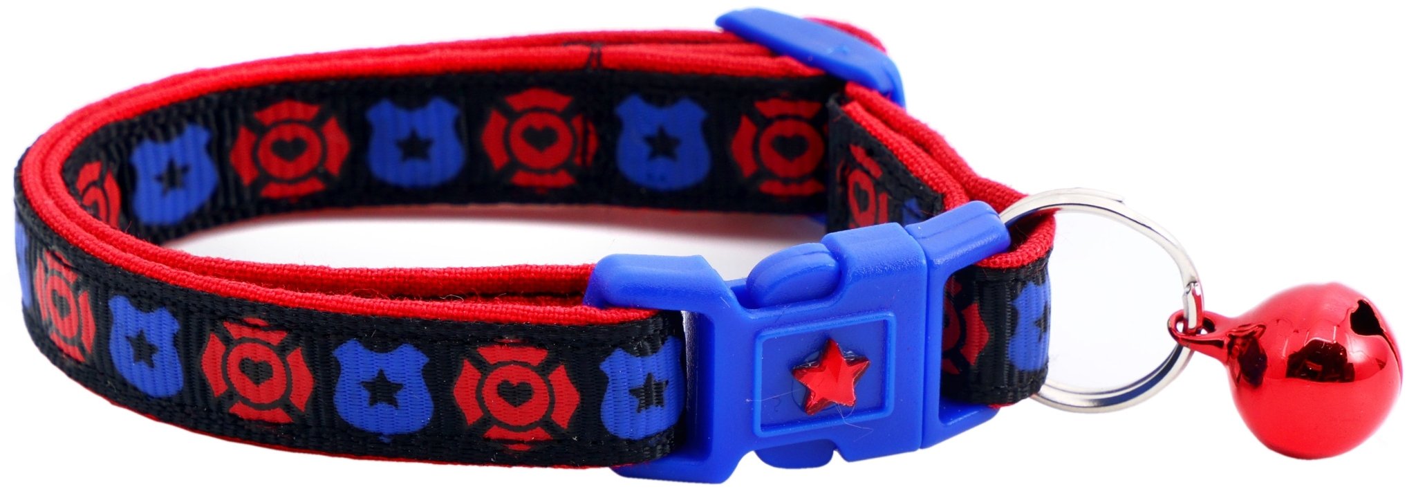 Fire And Police Badges Cat Collar With Breakaway Clip - shop_name pets petsupplys