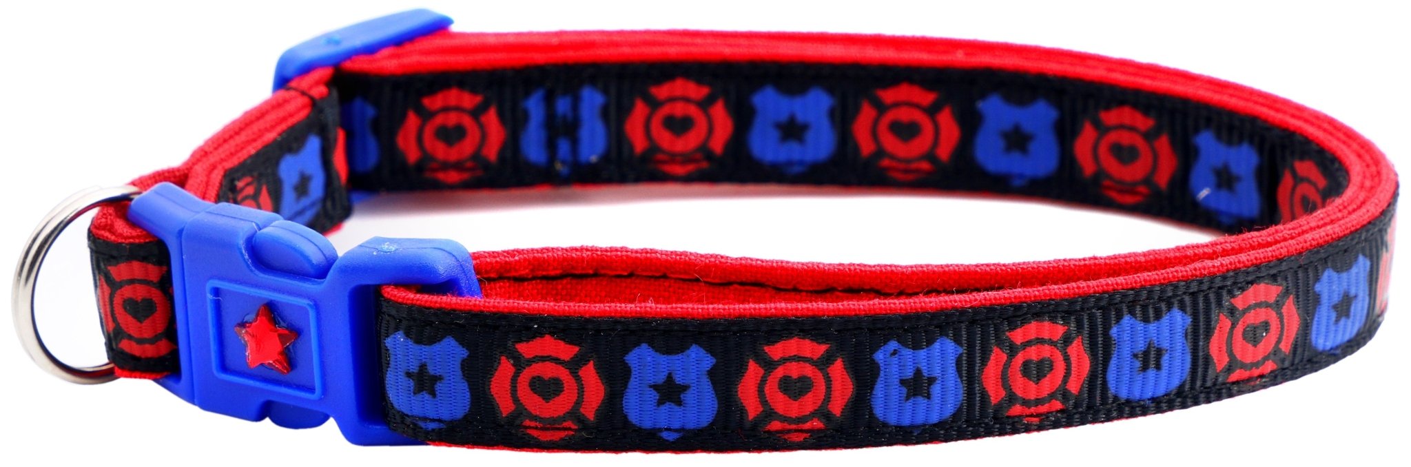 Fire And Police Badges Cat Collar With Breakaway Clip - shop_name pets petsupplys