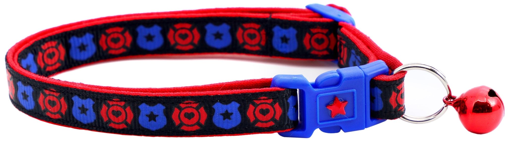 Fire And Police Badges Cat Collar With Breakaway Clip - shop_name pets petsupplys