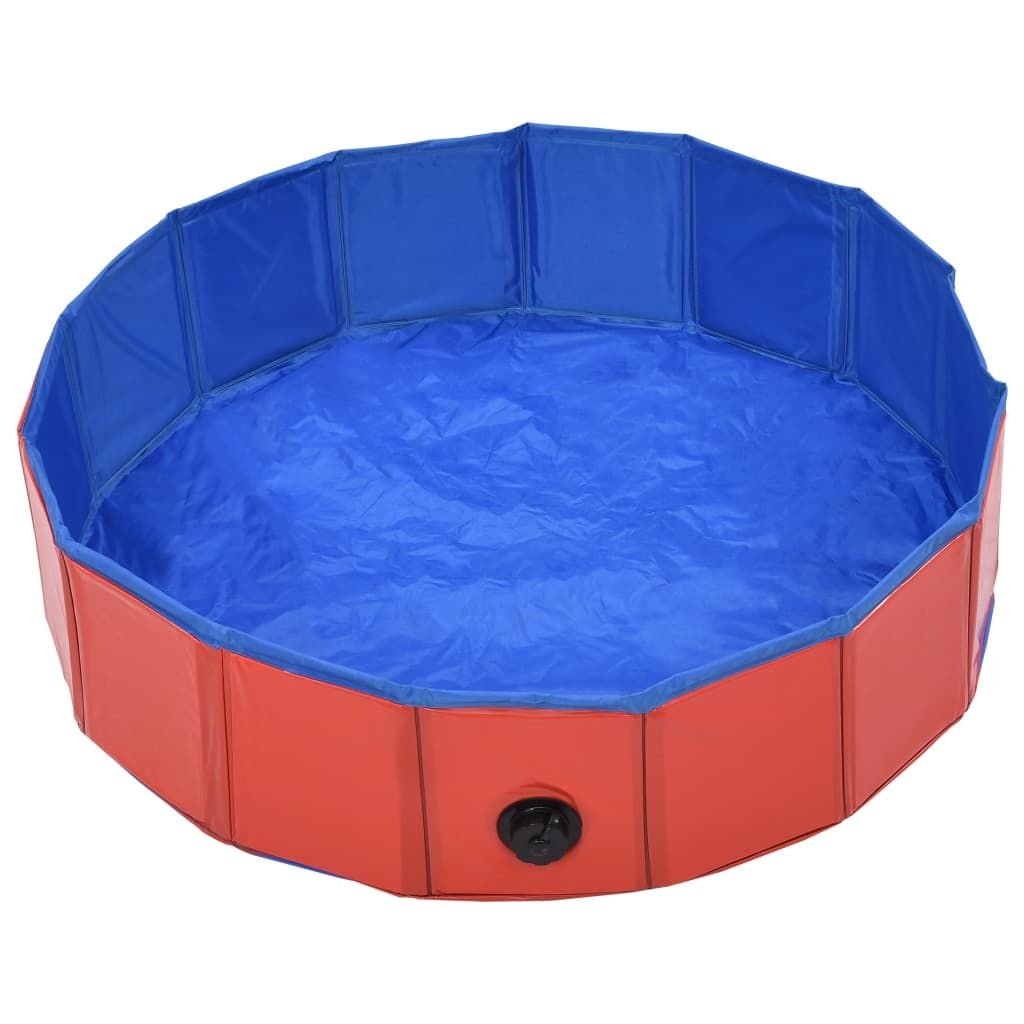 Foldable Dog Swimming Pool Red 31.5"x7.9" PVC - Spot
