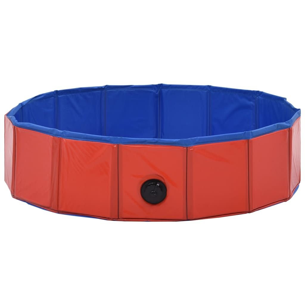 Foldable Dog Swimming Pool Red 31.5"x7.9" PVC - Spot