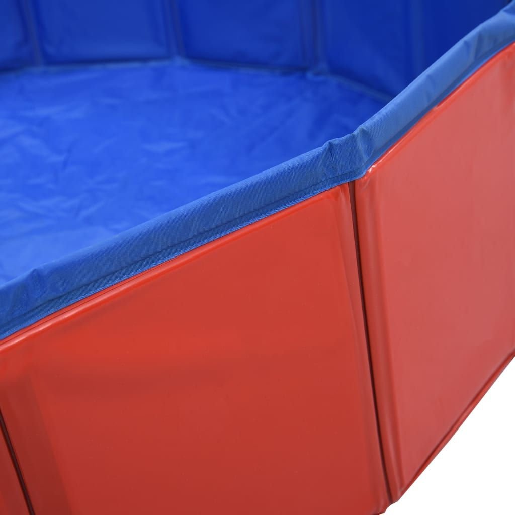 Foldable Dog Swimming Pool Red 31.5"x7.9" PVC - Spot
