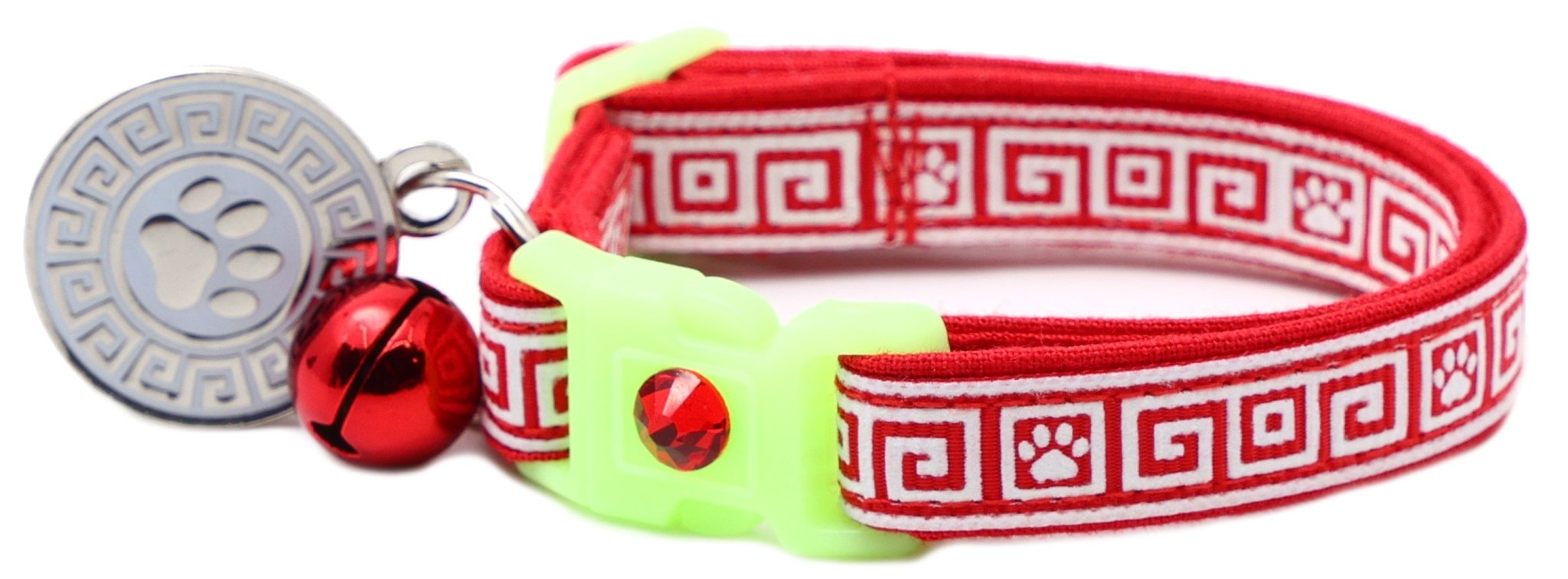 Greek Key Breakaway Cat Collar by Pugs2Persians