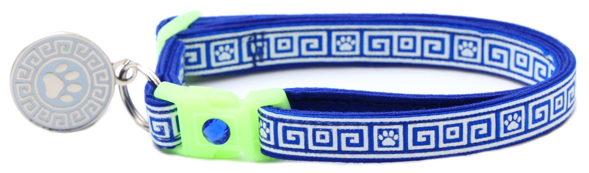 Greek Key Breakaway Cat Collar by Pugs2Persians