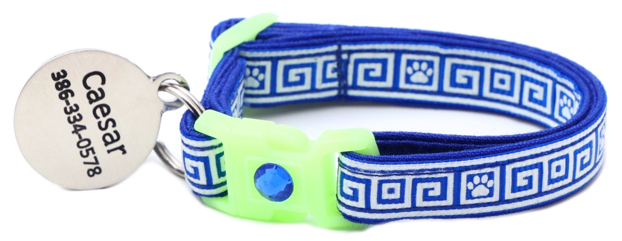 Greek Key Breakaway Cat Collar by Pugs2Persians