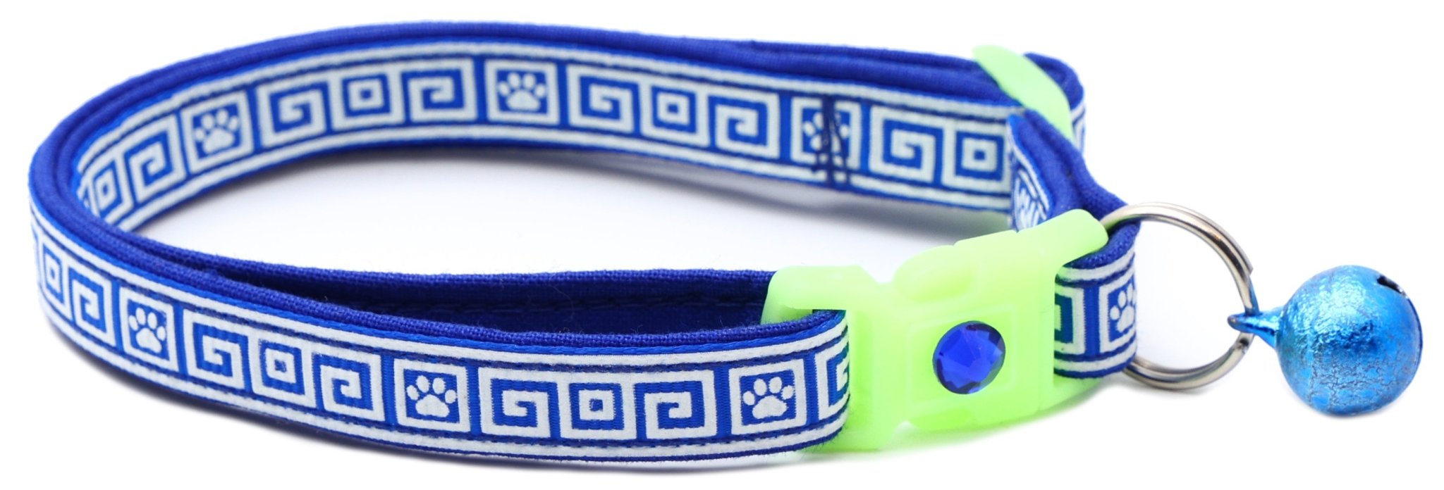 Greek Key Breakaway Cat Collar by Pugs2Persians