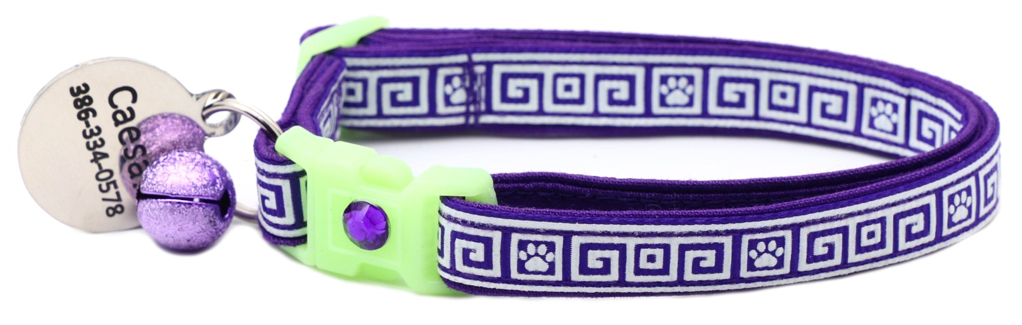 Greek Key Breakaway Cat Collar by Pugs2Persians