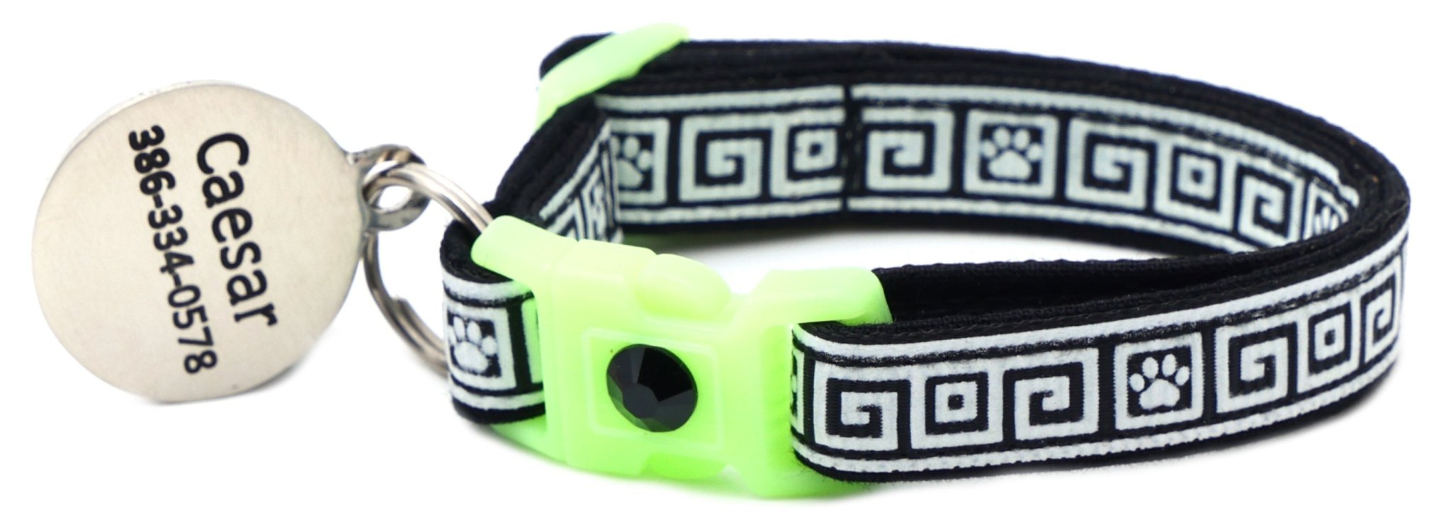 Greek Key Breakaway Cat Collar by Pugs2Persians