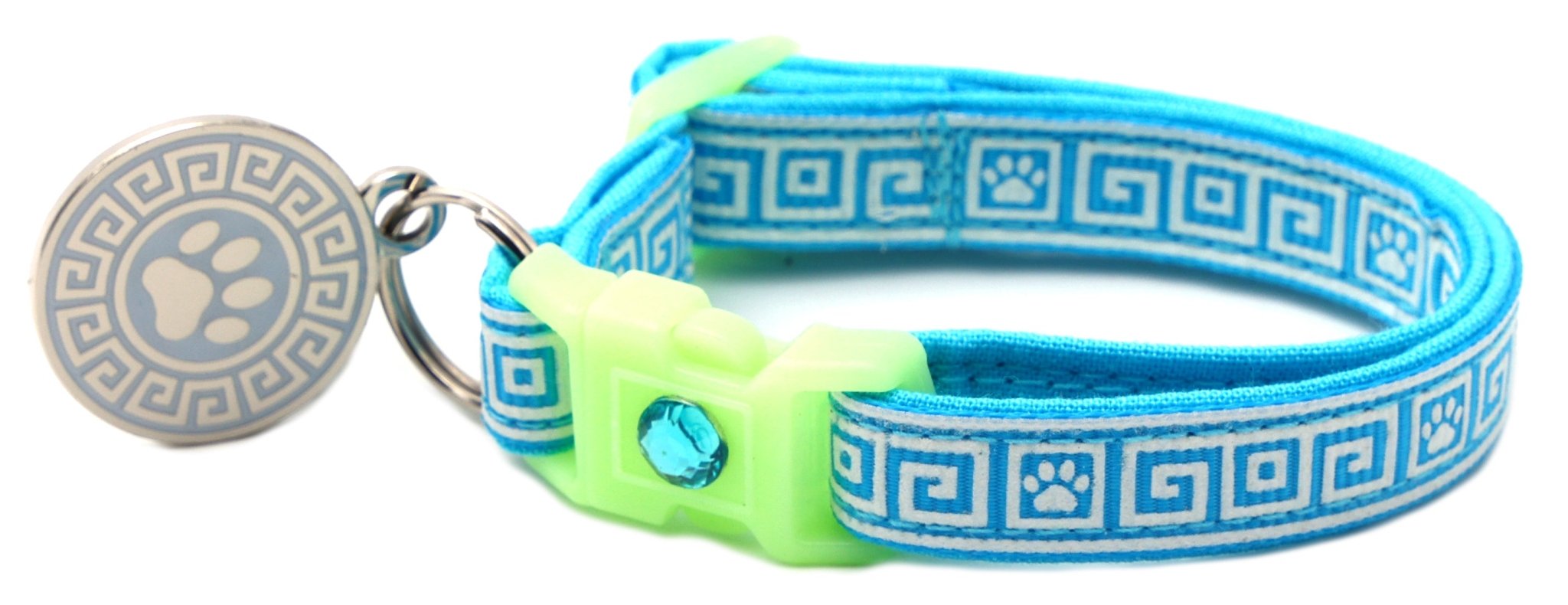 Greek Key Breakaway Cat Collar by Pugs2Persians