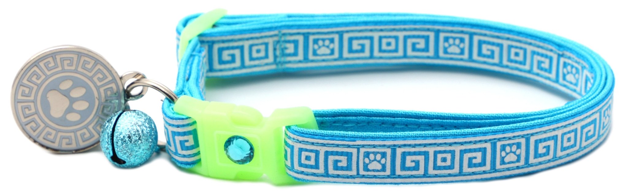 Greek Key Breakaway Cat Collar by Pugs2Persians