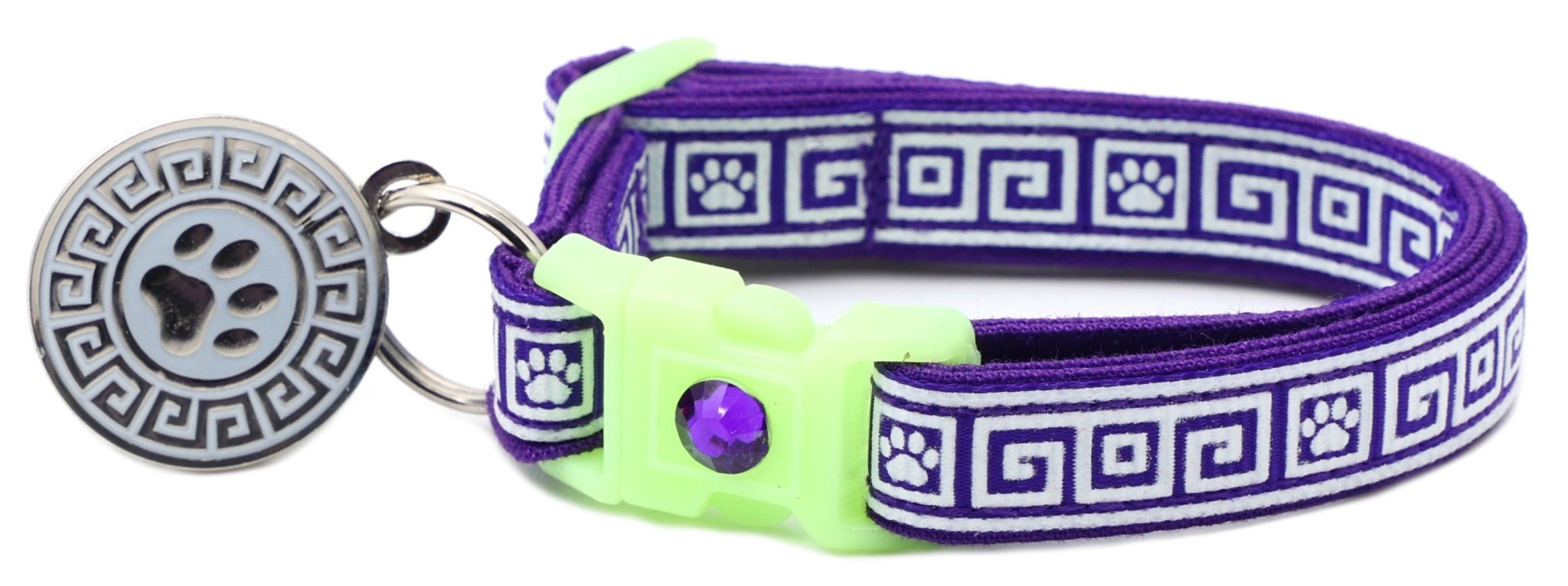 Greek Key Breakaway Cat Collar by Pugs2Persians