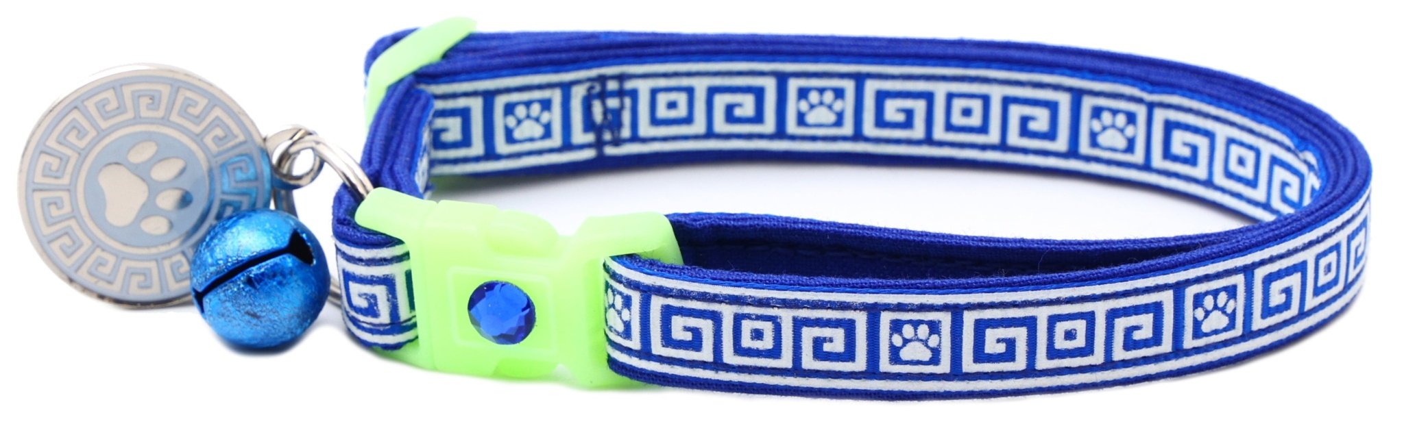 Greek Key Breakaway Cat Collar by Pugs2Persians