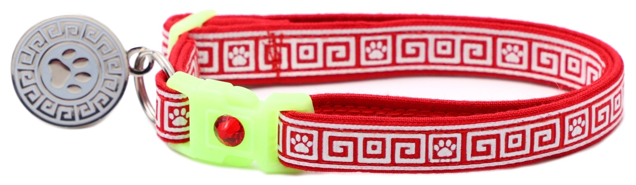 Greek Key Breakaway Cat Collar by Pugs2Persians