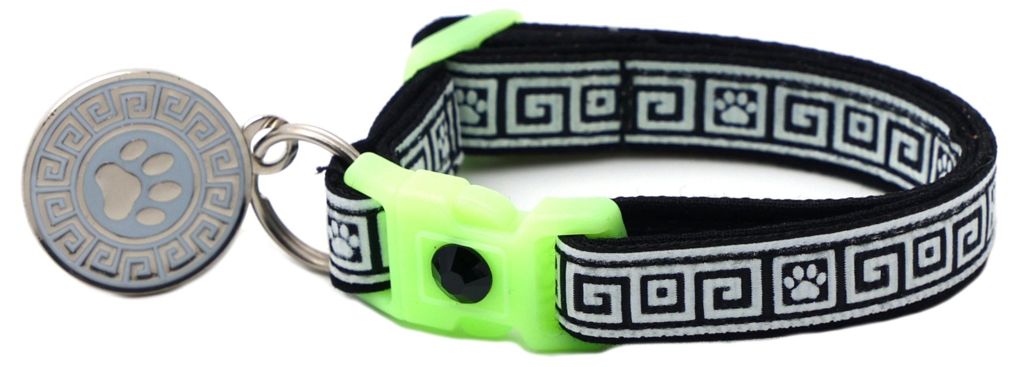 Greek Key Breakaway Cat Collar by Pugs2Persians