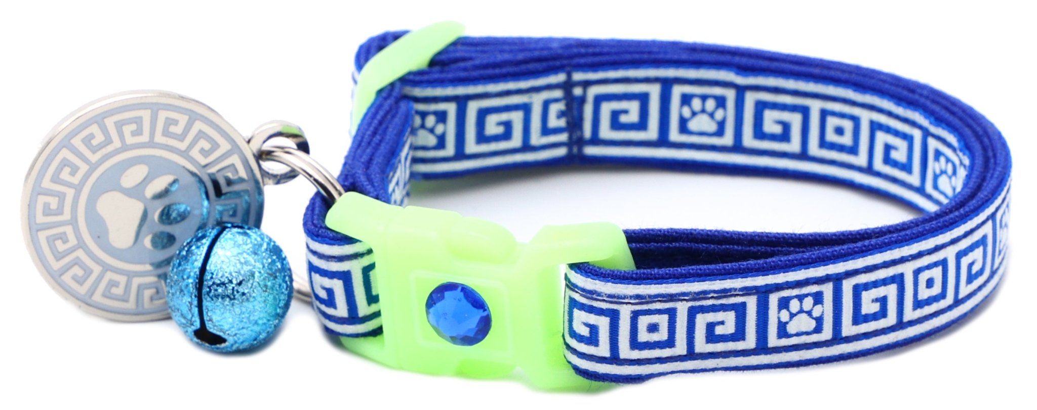 Greek Key Breakaway Cat Collar by Pugs2Persians