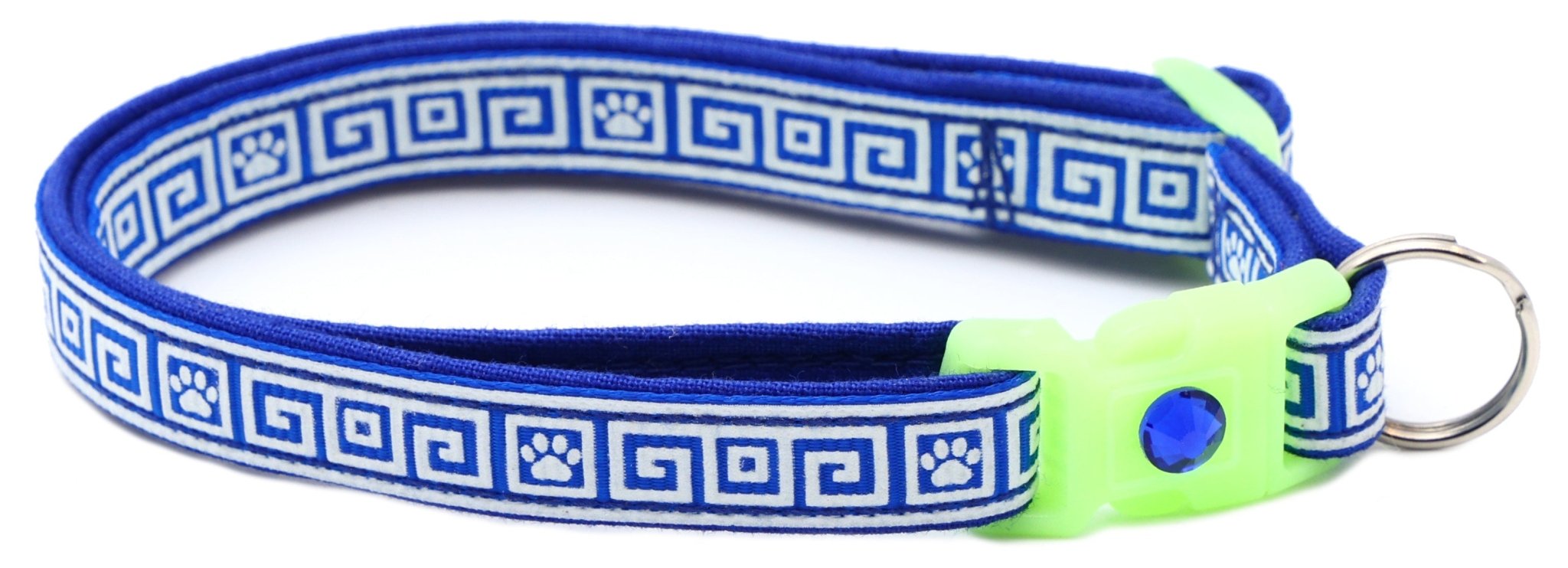 Greek Key Breakaway Cat Collar by Pugs2Persians