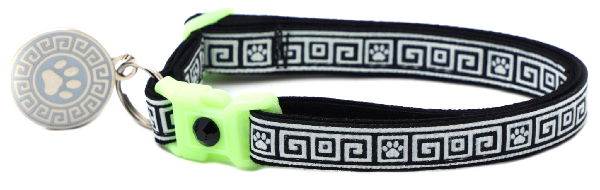 Greek Key Breakaway Cat Collar by Pugs2Persians