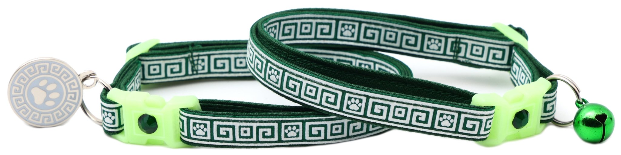 Greek Key Breakaway Cat Collar by Pugs2Persians