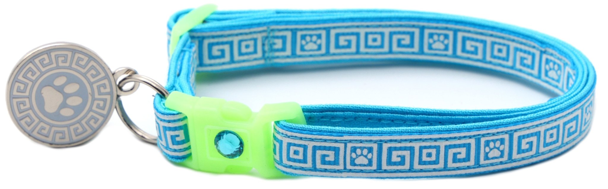 Greek Key Breakaway Cat Collar by Pugs2Persians