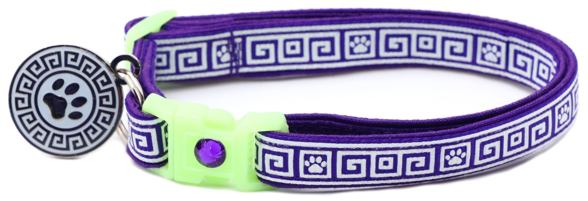 Greek Key Breakaway Cat Collar by Pugs2Persians