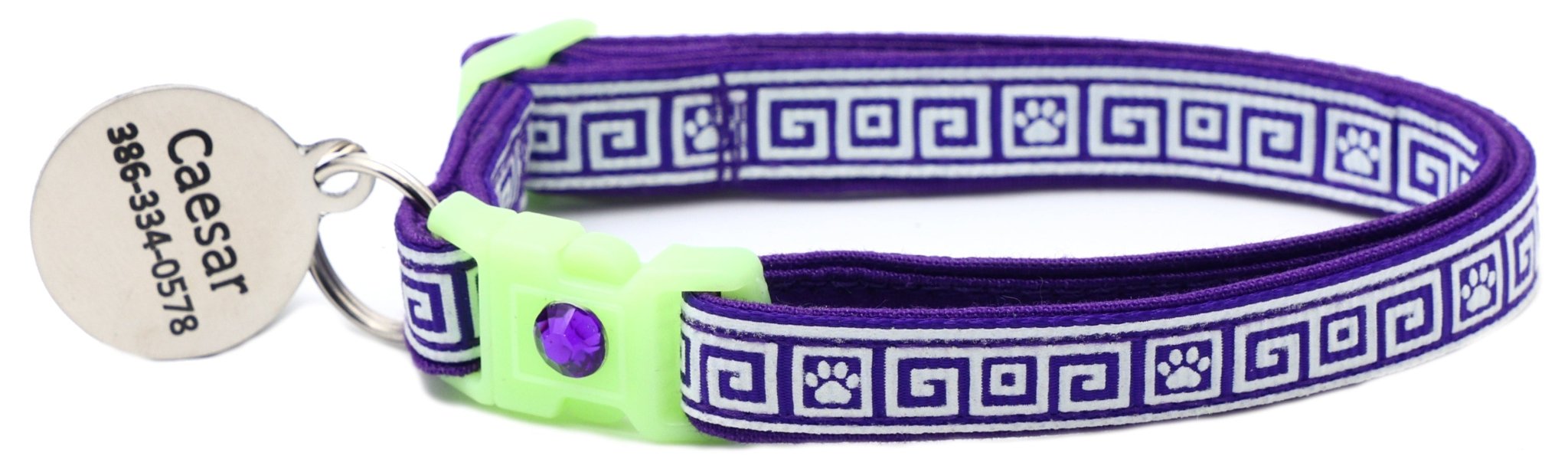 Greek Key Breakaway Cat Collar by Pugs2Persians