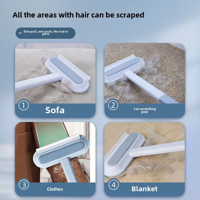 Hair Removal Brush with Comfortable Grip - Efficient Pet Hair Pickup Soft Bristles Easy Cleaning - Spot