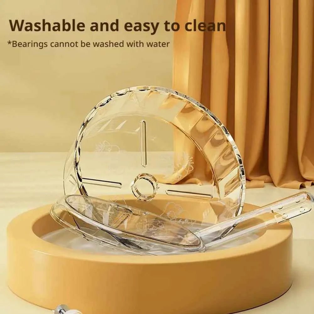 Quiet Hamster Wheel | Easy Clean Exercise Toy | Transparent Running Wheel by Souths Cheap Stuff