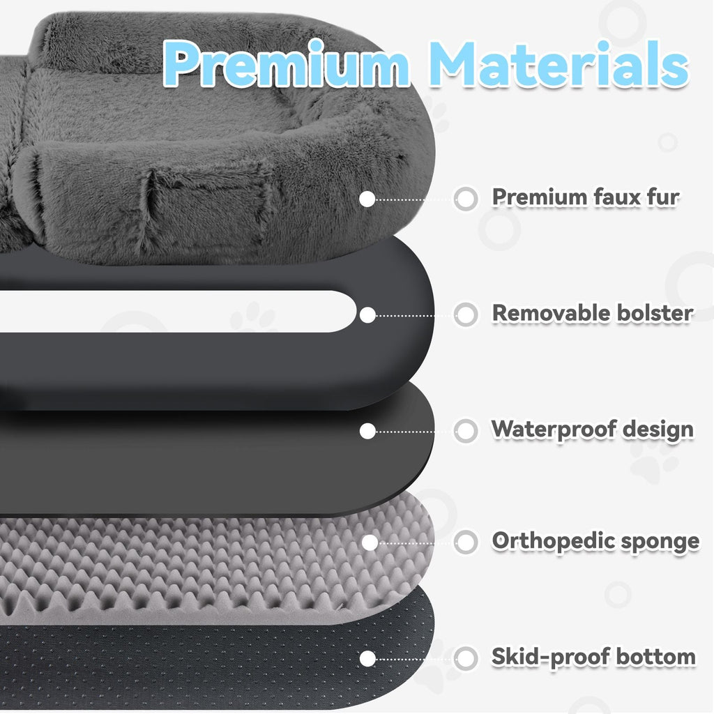 Human Dog Bed, 71"x43"x12" Dog Beds for Large Dogs, Foldable Plush Washable Dog Bed for People Doze Off, Orthopedic Dog Beds for Humans Size Fits You and Pets - Spot