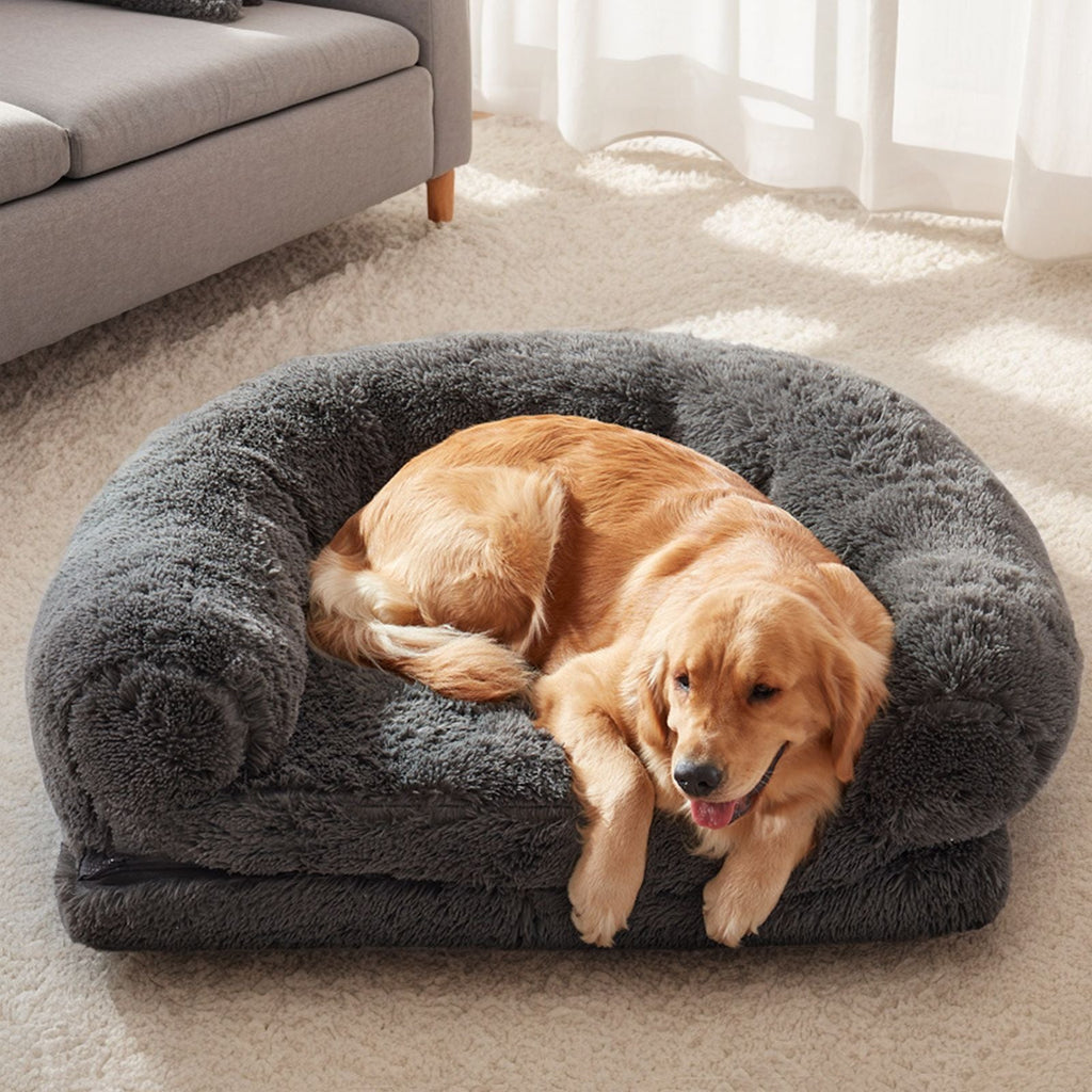 Human Dog Bed, 71"x43"x12" Dog Beds for Large Dogs, Foldable Plush Washable Dog Bed for People Doze Off, Orthopedic Dog Beds for Humans Size Fits You and Pets - Spot
