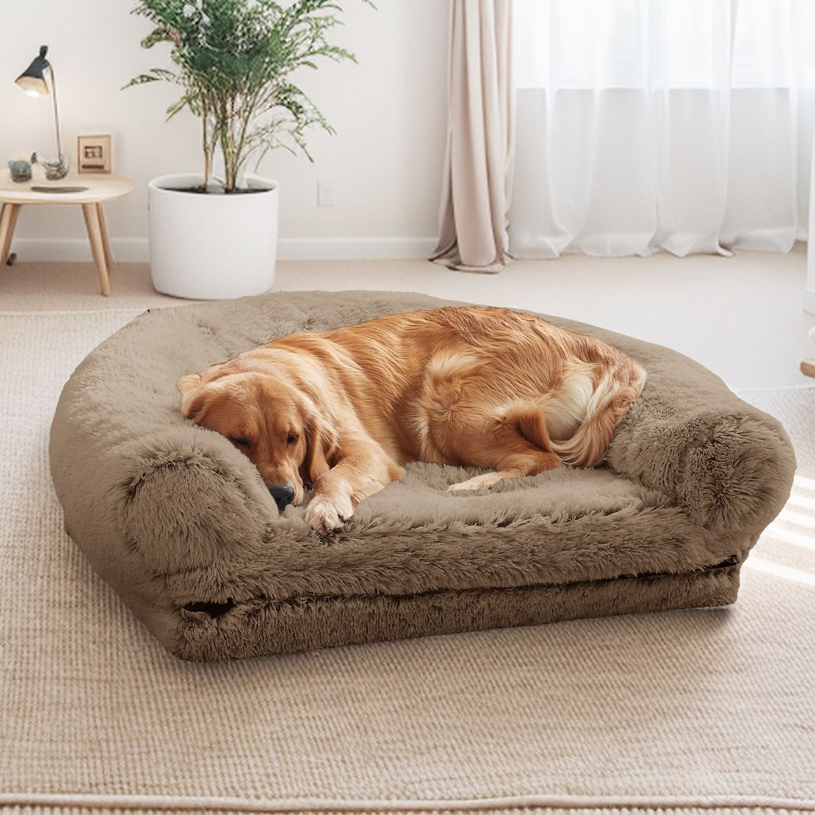 Human Dog Bed, 71"x43"x12" Dog Beds for Large Dogs, Foldable Plush Washable Dog Bed for People Doze Off, Orthopedic Dog Beds for Humans Size Fits You and Pets - Spot