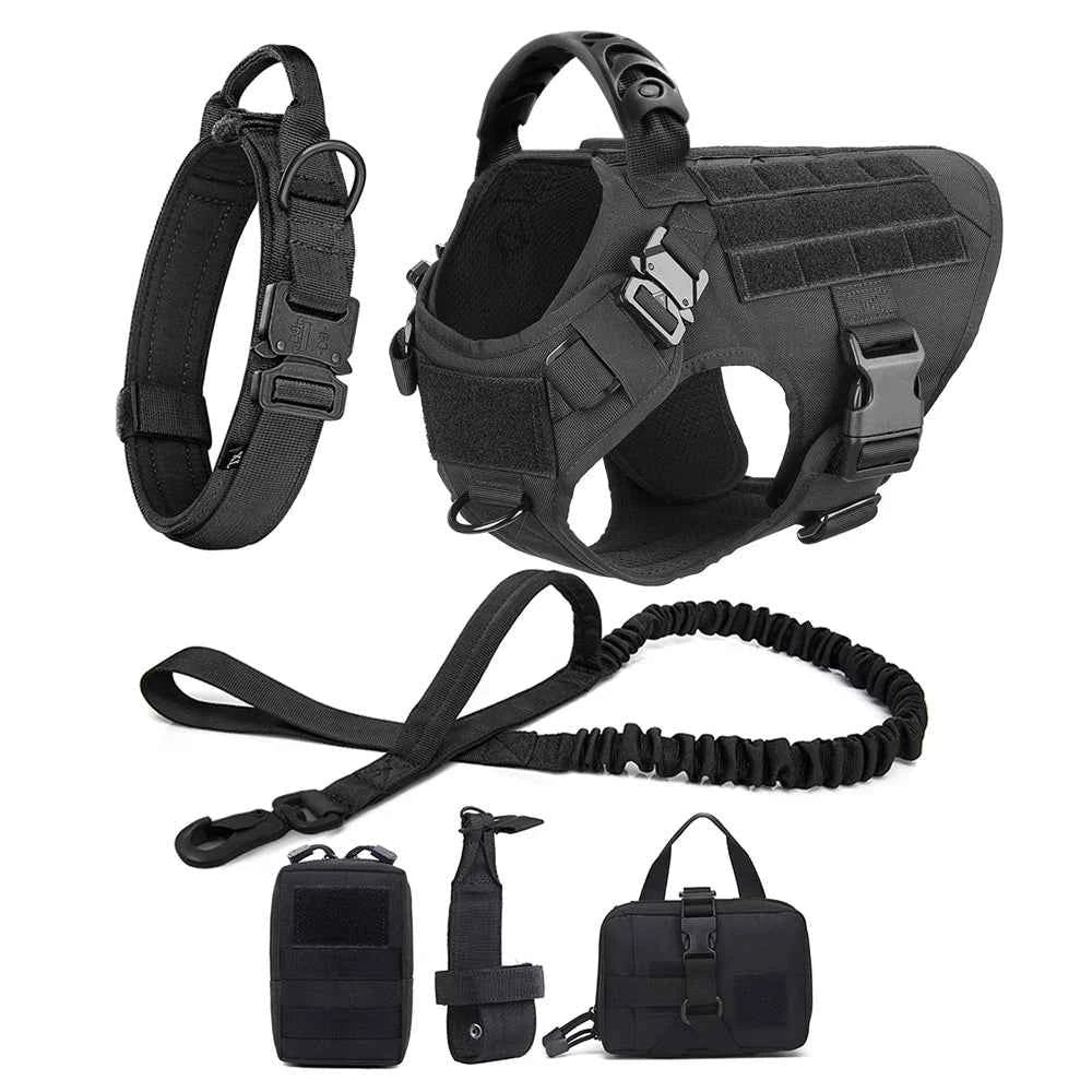 Adjustable Large Dog Harness Set with German Shepherd Leash for Training and Walking by Souths Cheap Stuff