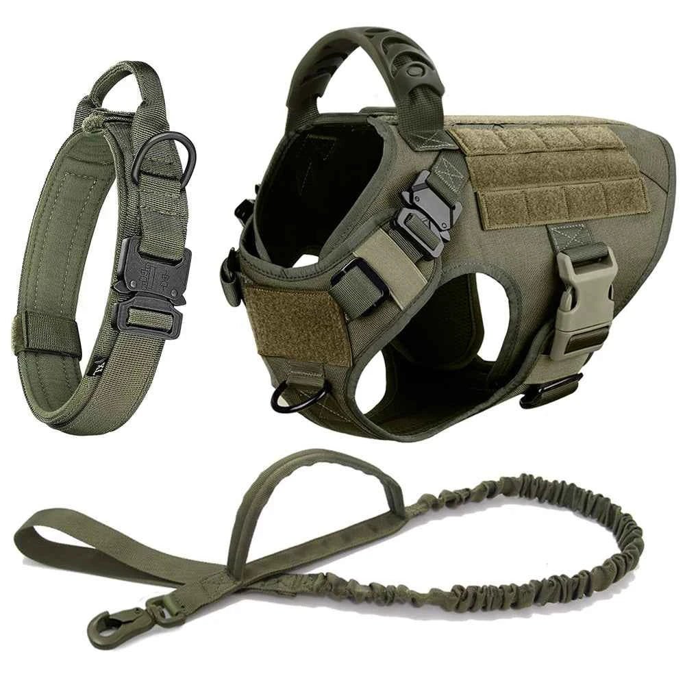 Adjustable Large Dog Harness Set with German Shepherd Leash for Training and Walking by Souths Cheap Stuff