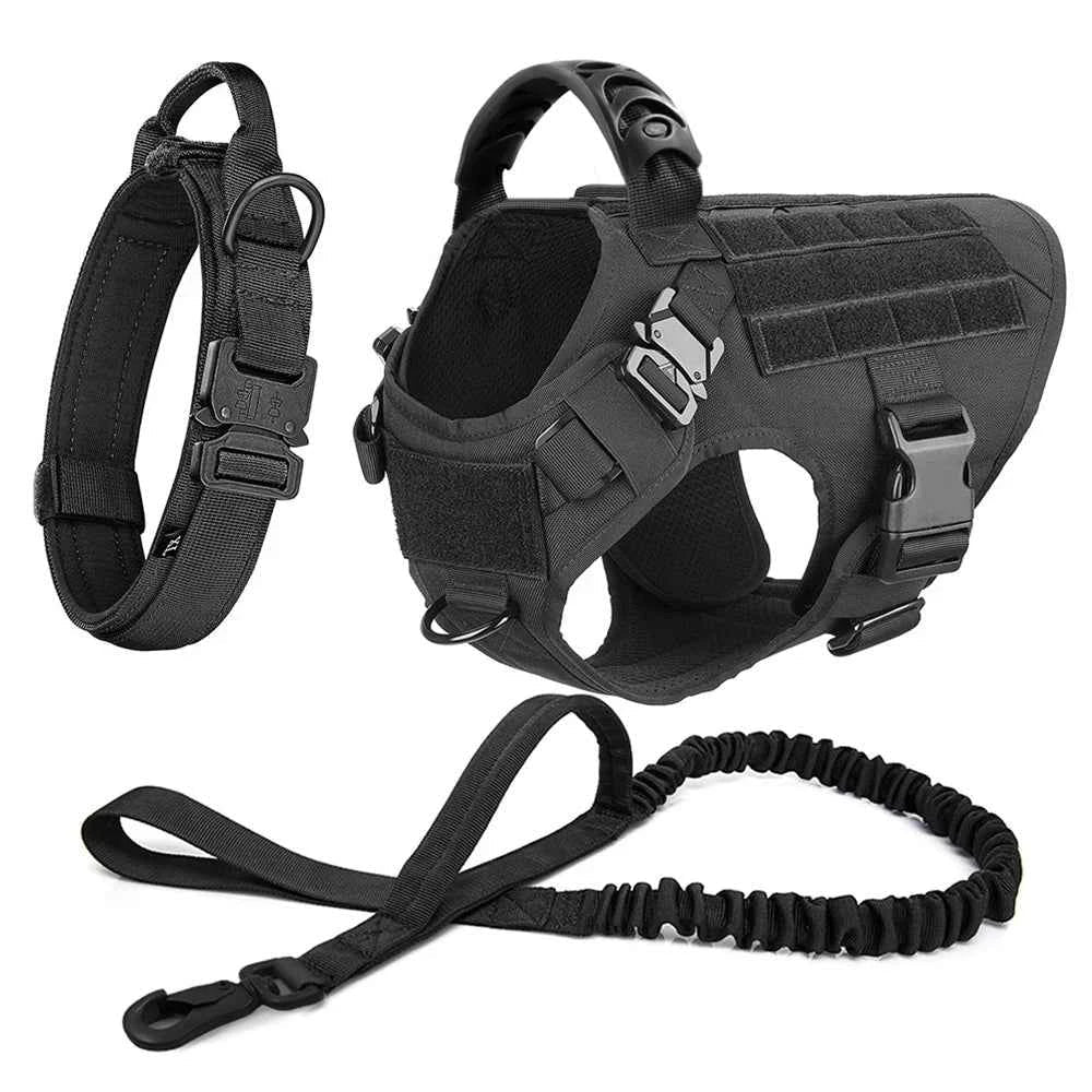 Adjustable Large Dog Harness Set with German Shepherd Leash for Training and Walking by Souths Cheap Stuff