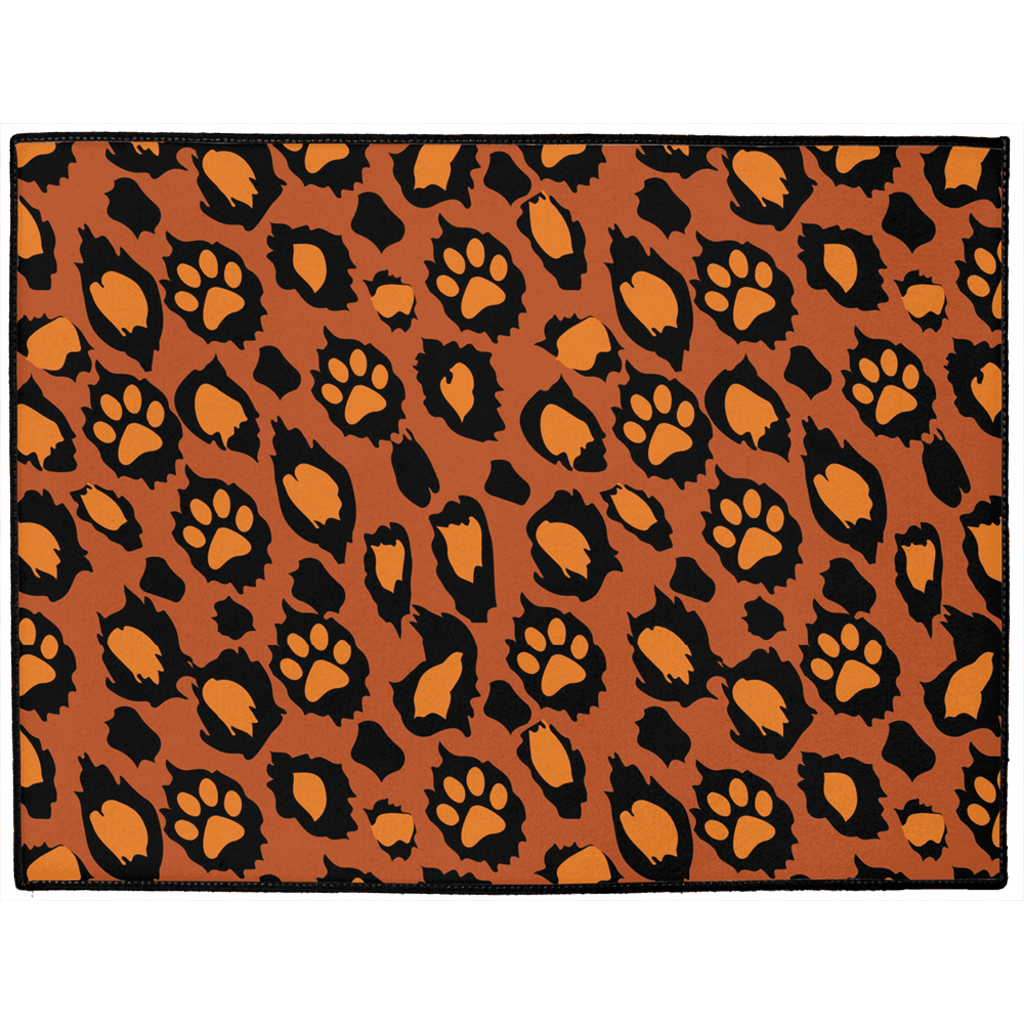 Leopard Print Dog Mat Doorway Floor Protector With Rubber Backing - shop_name pets petsupplys