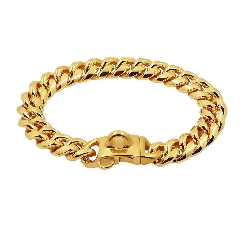 Gold Stainless Steel Dog Collar for Small-Medium-Large Dogs by Souths Cheap Stuff