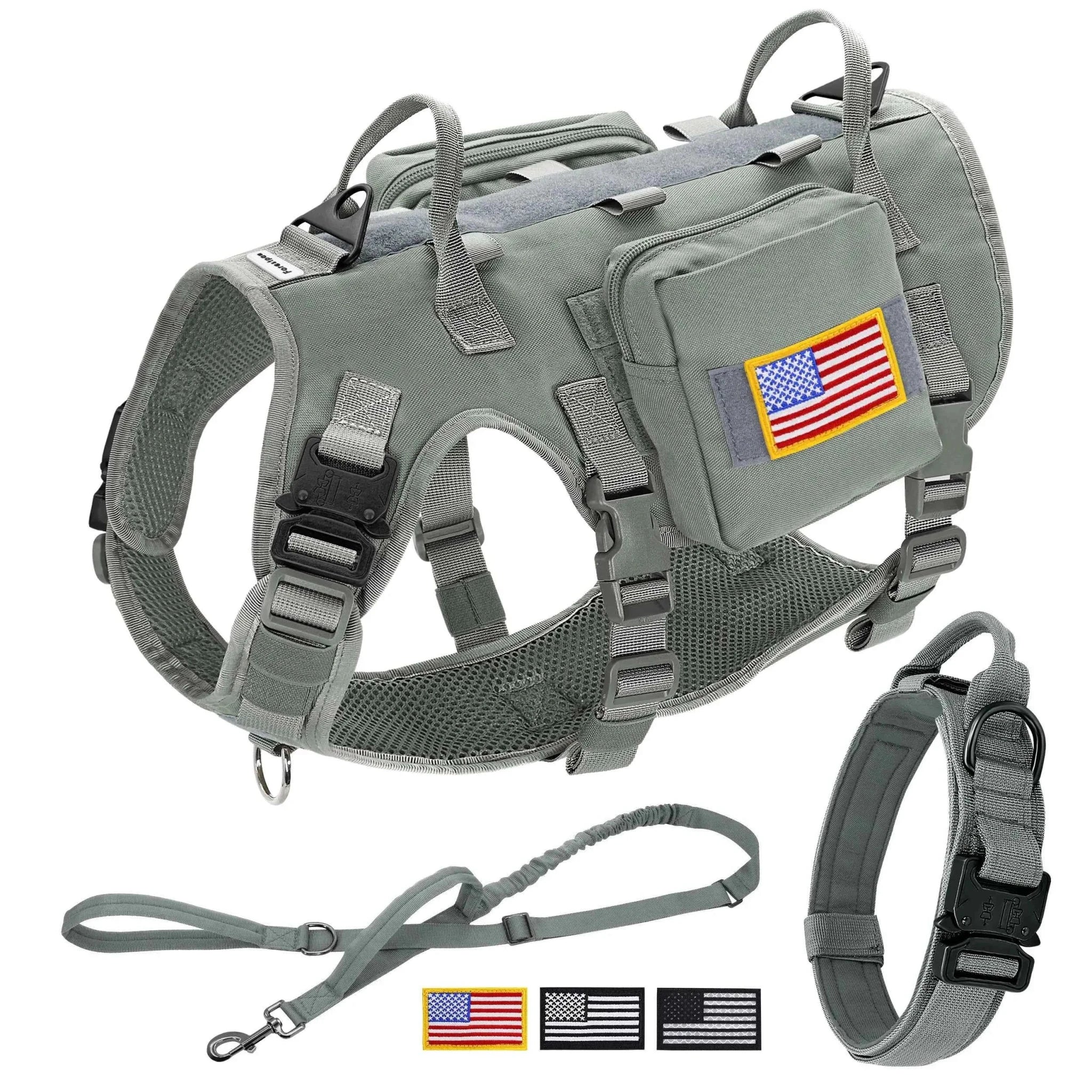 Durable Military Dog Training Set with Flags, Harness, Leash & Pouches by Souths Cheap Stuff