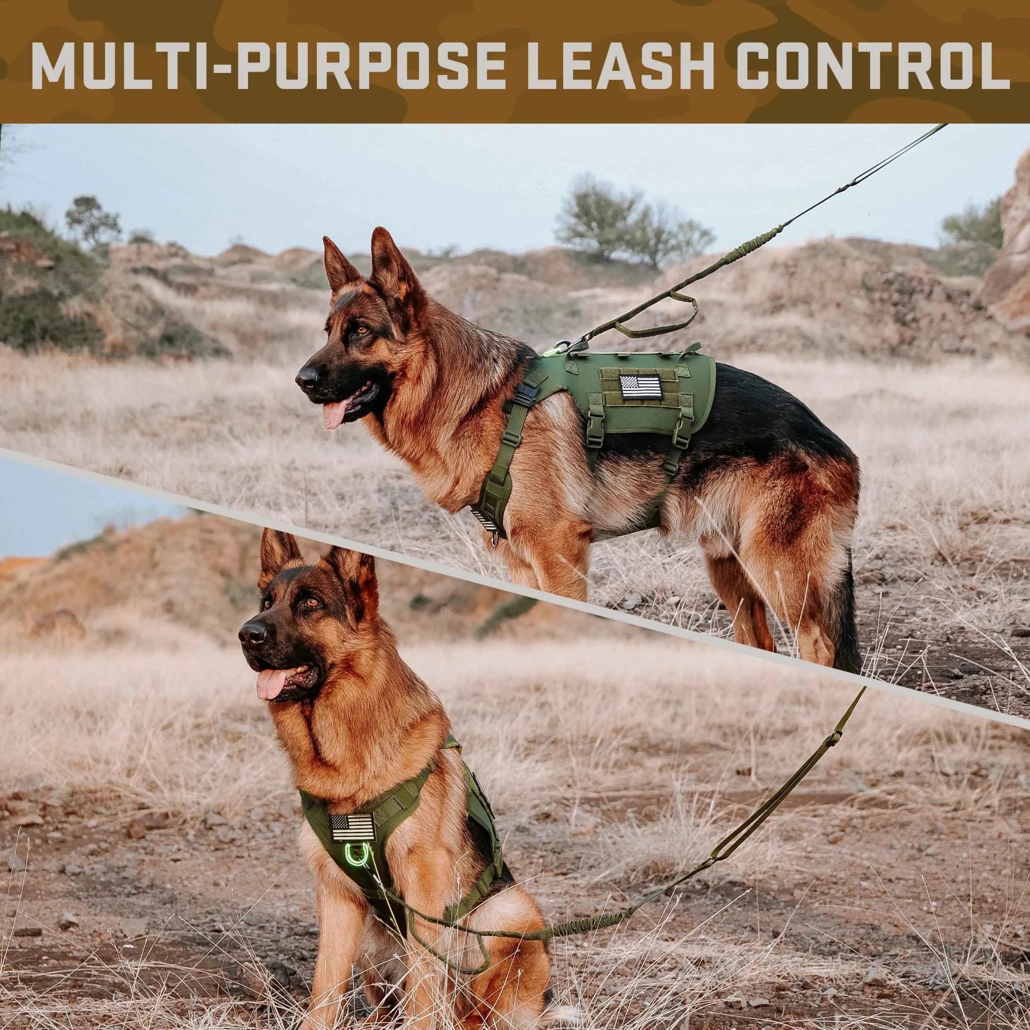 Durable Military Dog Training Set with Flags, Harness, Leash & Pouches by Souths Cheap Stuff