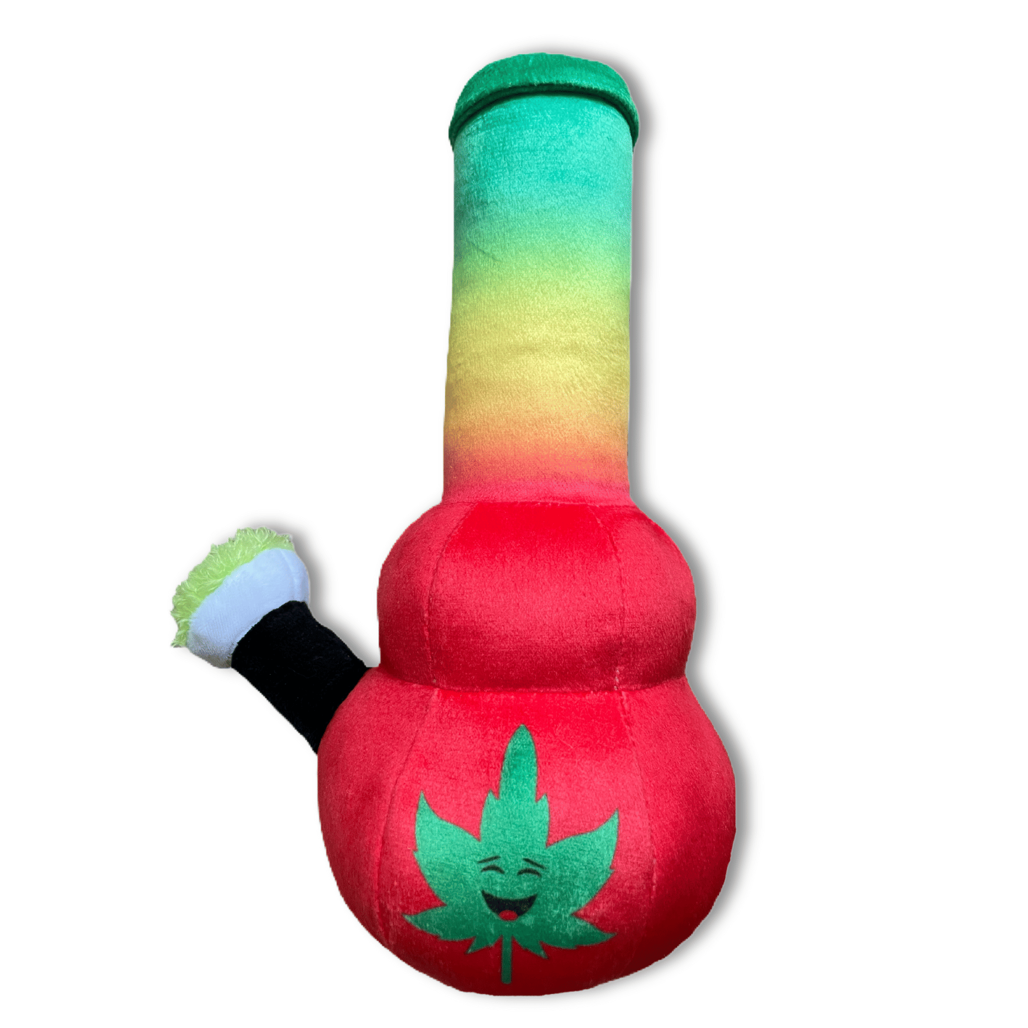 My Name is Bo da Bong, Funny Squeaky Weed Dog Toy, Cute Stuffed Parody Rasta Pot Bong, Cool Plush 420 Novelty Gift for Puppies & Small, Medium & Large Breeds, for Fetch & a Photo Prop - Spot