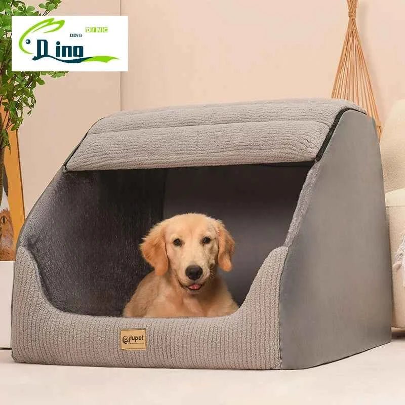 Golden Retriever Winter Dog Kennel Bed with Removable Cover - Medium to Large Breed by Souths Cheap Stuff