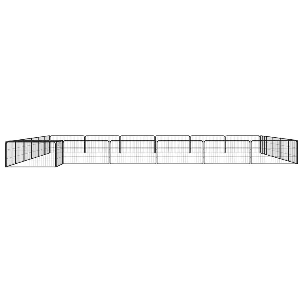 NNEVL 24 - Panel Dog Playpen Black 100x50 cm Powder - coated Steel - shop_name pets petsupplys