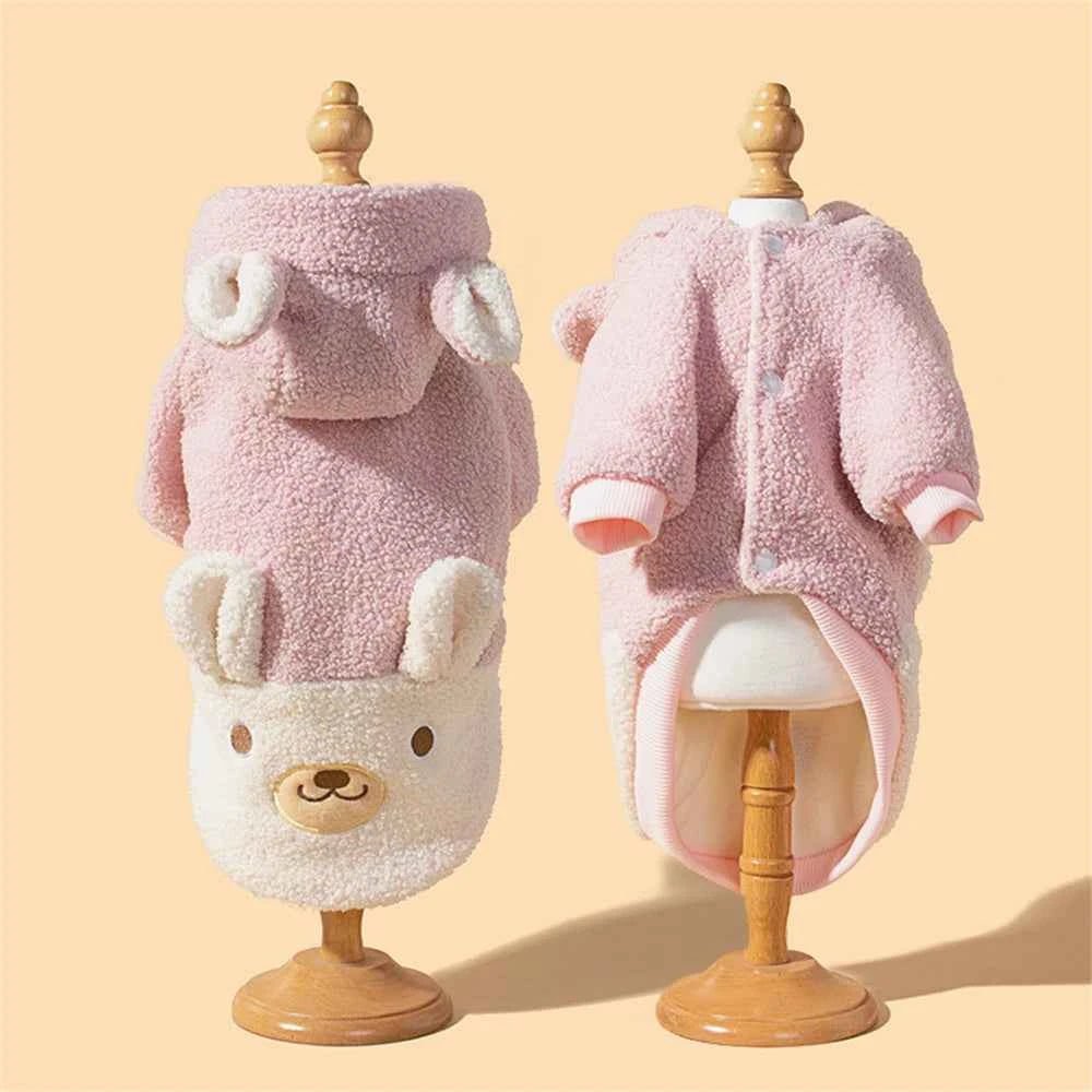 Cozy Plush Pet Coats: Autumn Winter Fleece Hoodies for Pets by Souths Cheap Stuff