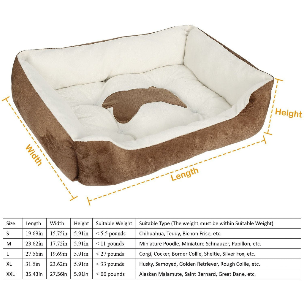 Pet Dog Bed Soft Warm Fleece Puppy Cat Bed Dog Cozy Nest Sofa Bed Cushion Mat XXL Size - Spot
