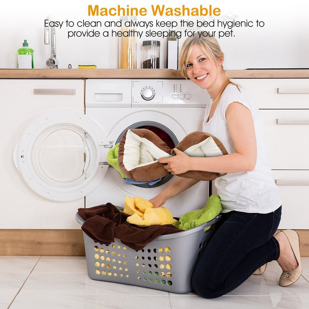 Pet Dog Bed Soft Warm Fleece Puppy Cat Bed Dog Cozy Nest Sofa Bed Cushion Mat XXL Size - Spot