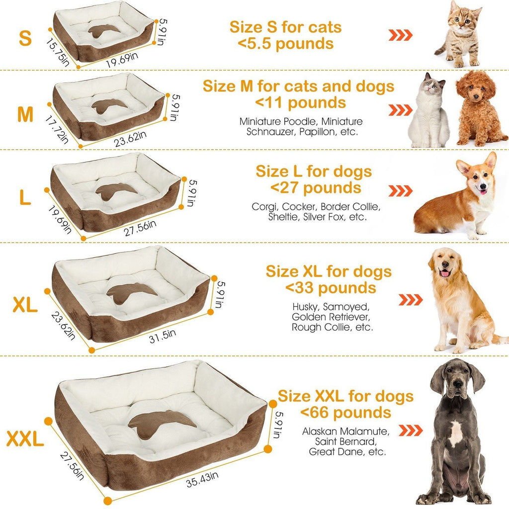 Pet Dog Bed Soft Warm Fleece Puppy Cat Bed Dog Cozy Nest Sofa Bed Cushion Mat XXL Size - Spot