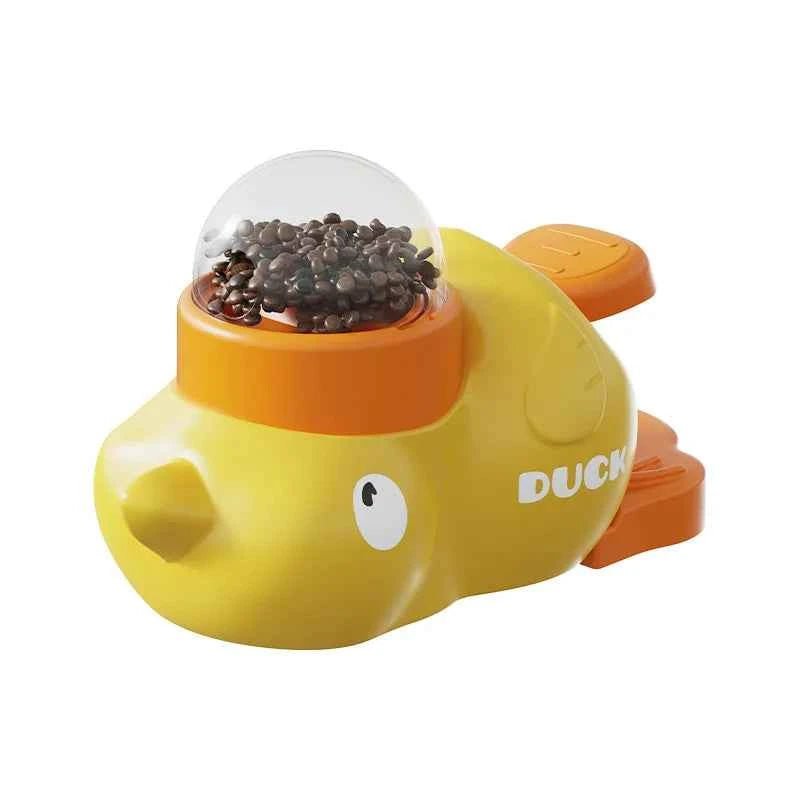 Automatic Pet Feeder with Interactive Cat Toys, Small Yellow Chicken Design by Souths Cheap Stuff