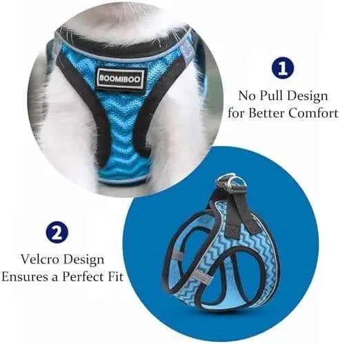 Pet-friendly harness set with adjustable leash, reflective step-in design for dogs & cats. Green XS. by Souths Cheap Stuff