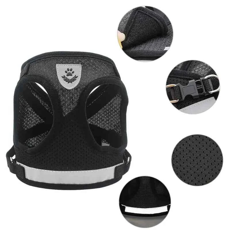 Breathable Mesh Dog Harness with Adjustable Leash & Reflective Collar by Souths Cheap Stuff