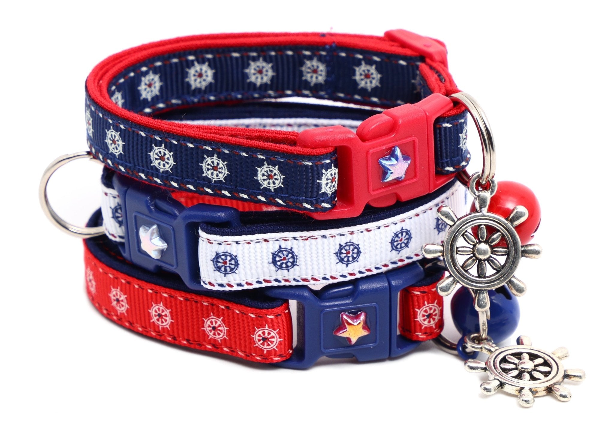 Ships Wheels Breakaway Cat Collar by Pugs2Persians