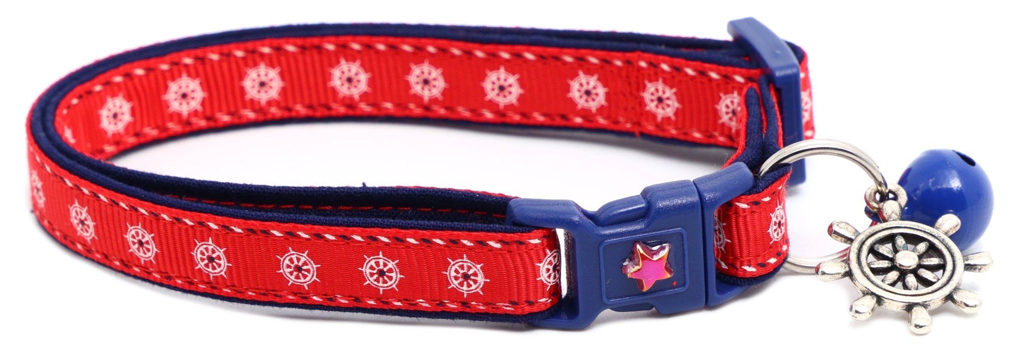 Ships Wheels Breakaway Cat Collar by Pugs2Persians