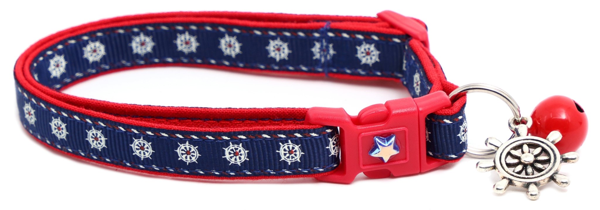 Ships Wheels Breakaway Cat Collar by Pugs2Persians
